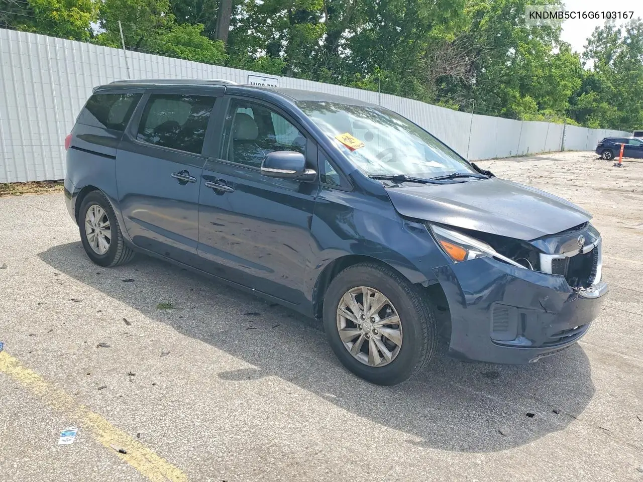 2016 Kia Sedona Lx VIN: KNDMB5C16G6103167 Lot: 58824986
