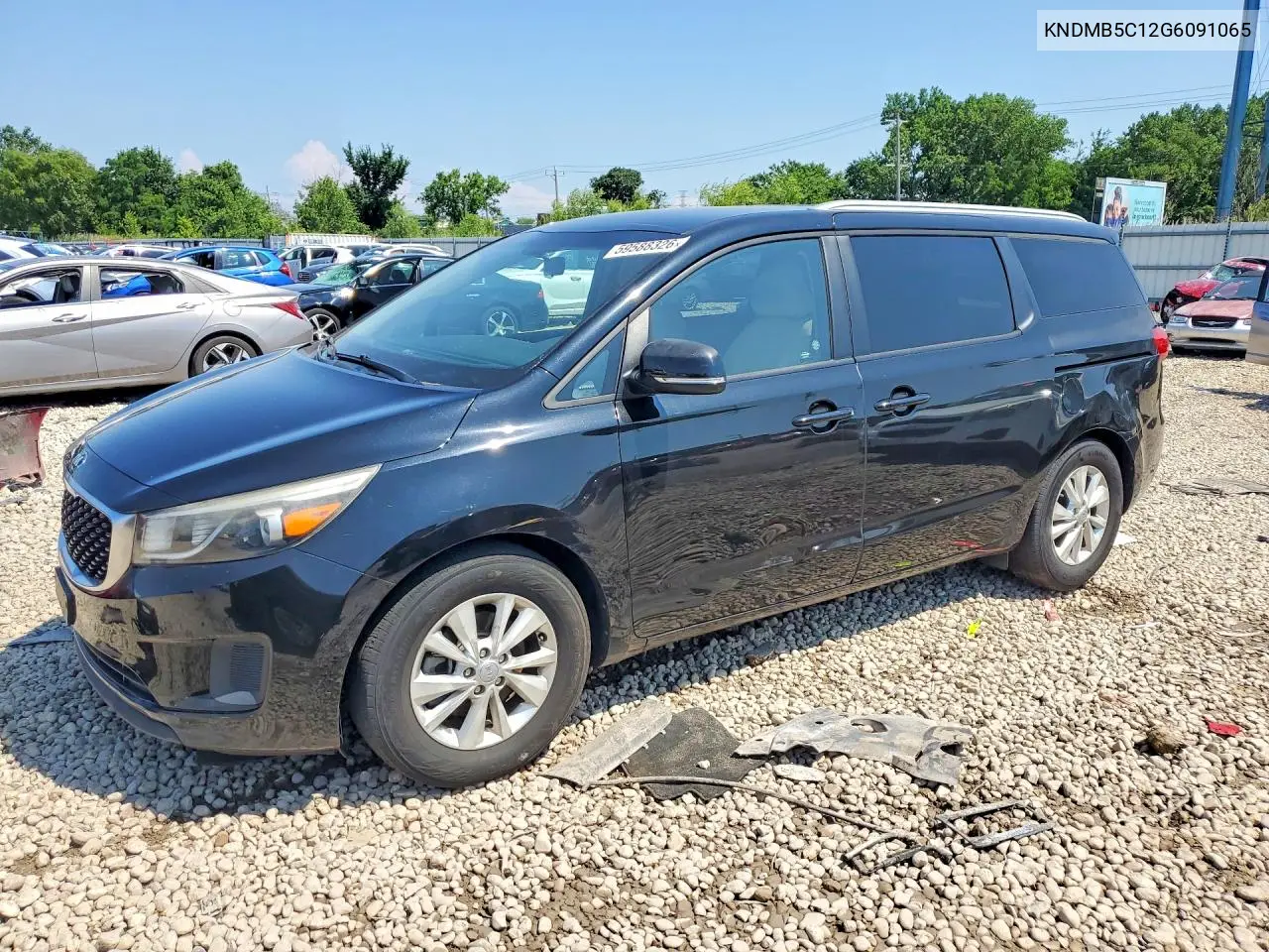 2016 Kia Sedona Lx VIN: KNDMB5C12G6091065 Lot: 59588326