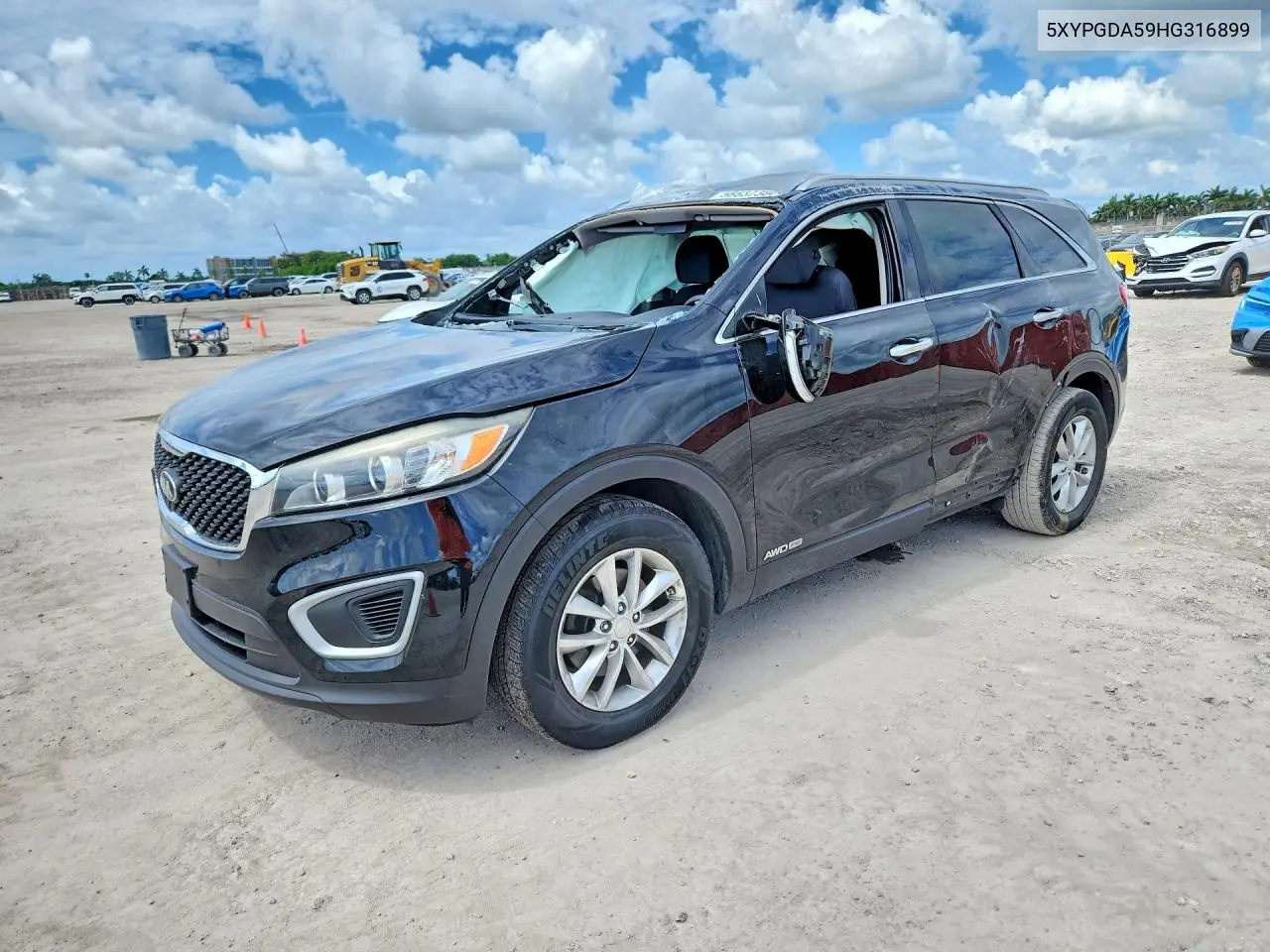 2017 Kia Sorento Lx V6 VIN: 5XYPGDA59HG316899 Lot: 56637386