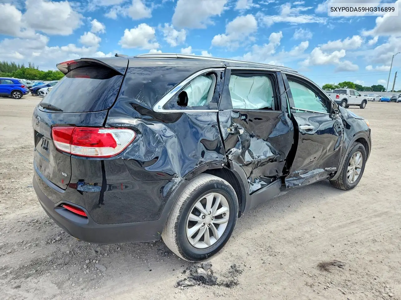 2017 Kia Sorento Lx V6 VIN: 5XYPGDA59HG316899 Lot: 56637386