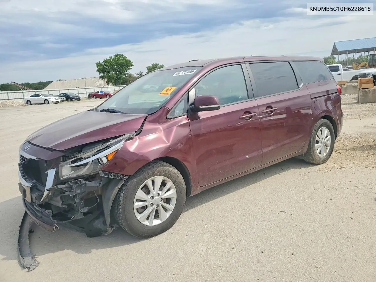 2017 Kia Sedona Lx VIN: KNDMB5C10H6228618 Lot: 57770406