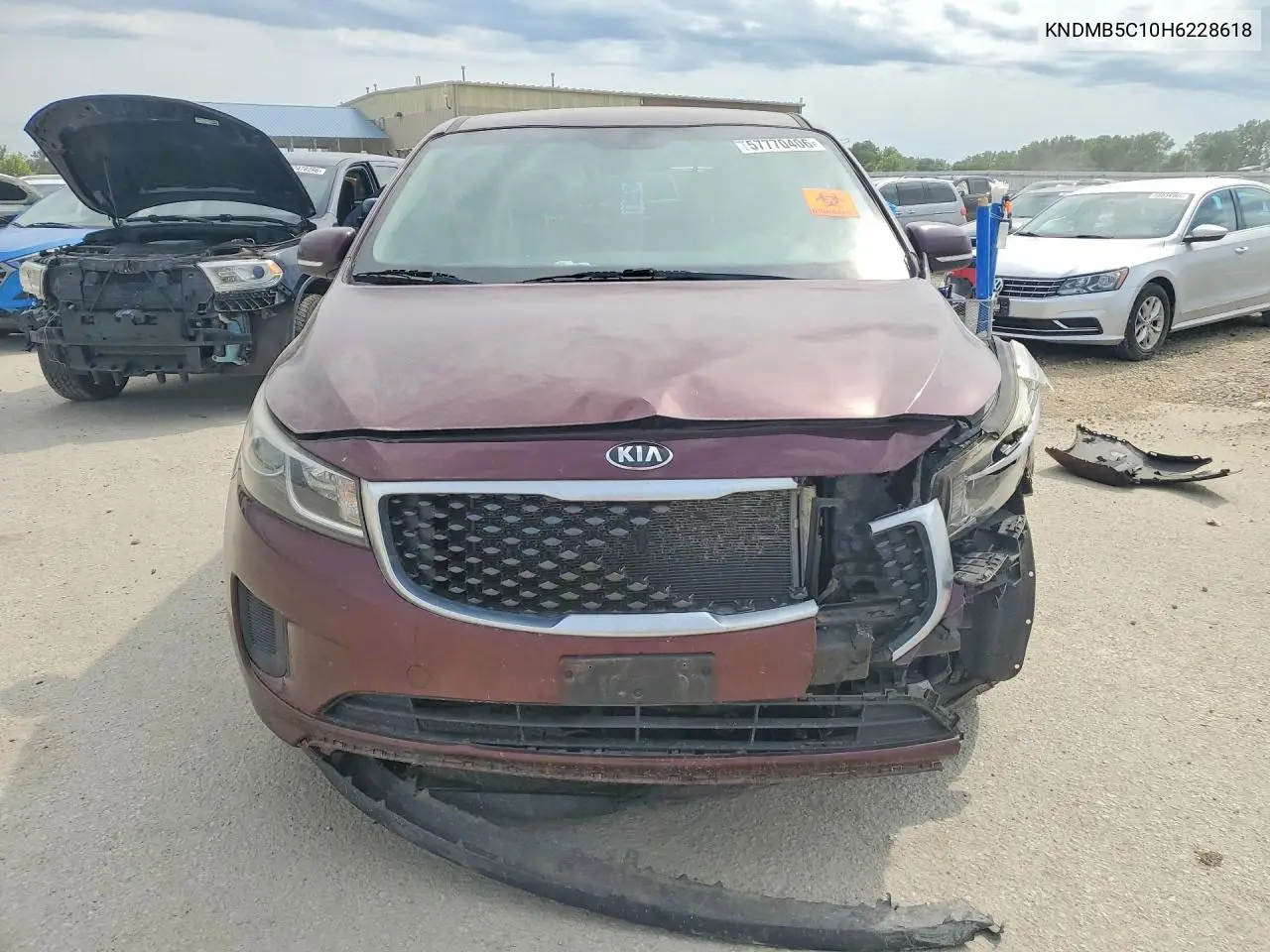 2017 Kia Sedona Lx VIN: KNDMB5C10H6228618 Lot: 57770406