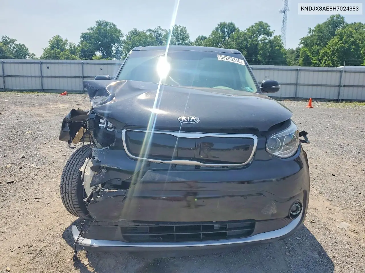 2017 Kia Soul Ev + VIN: KNDJX3AE8H7024383 Lot: 59263346