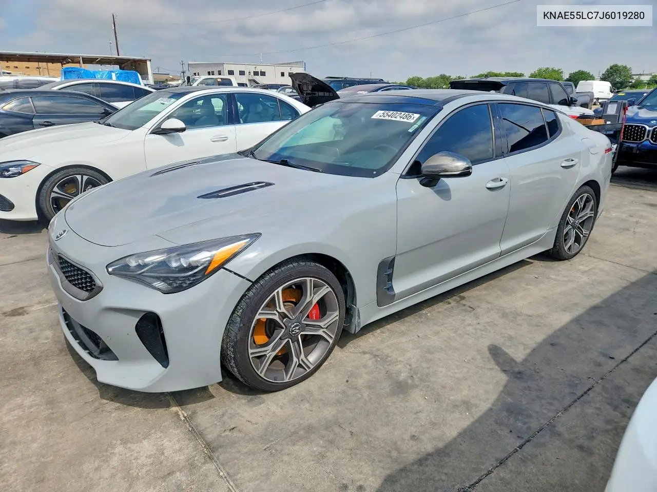 2018 Kia Stinger Gt2 VIN: KNAE55LC7J6019280 Lot: 55402486