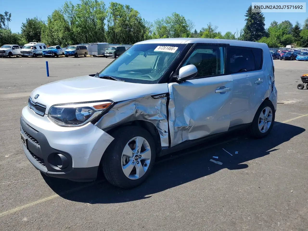 2018 Kia Soul Base VIN: KNDJN2A20J7571692 Lot: 57261466