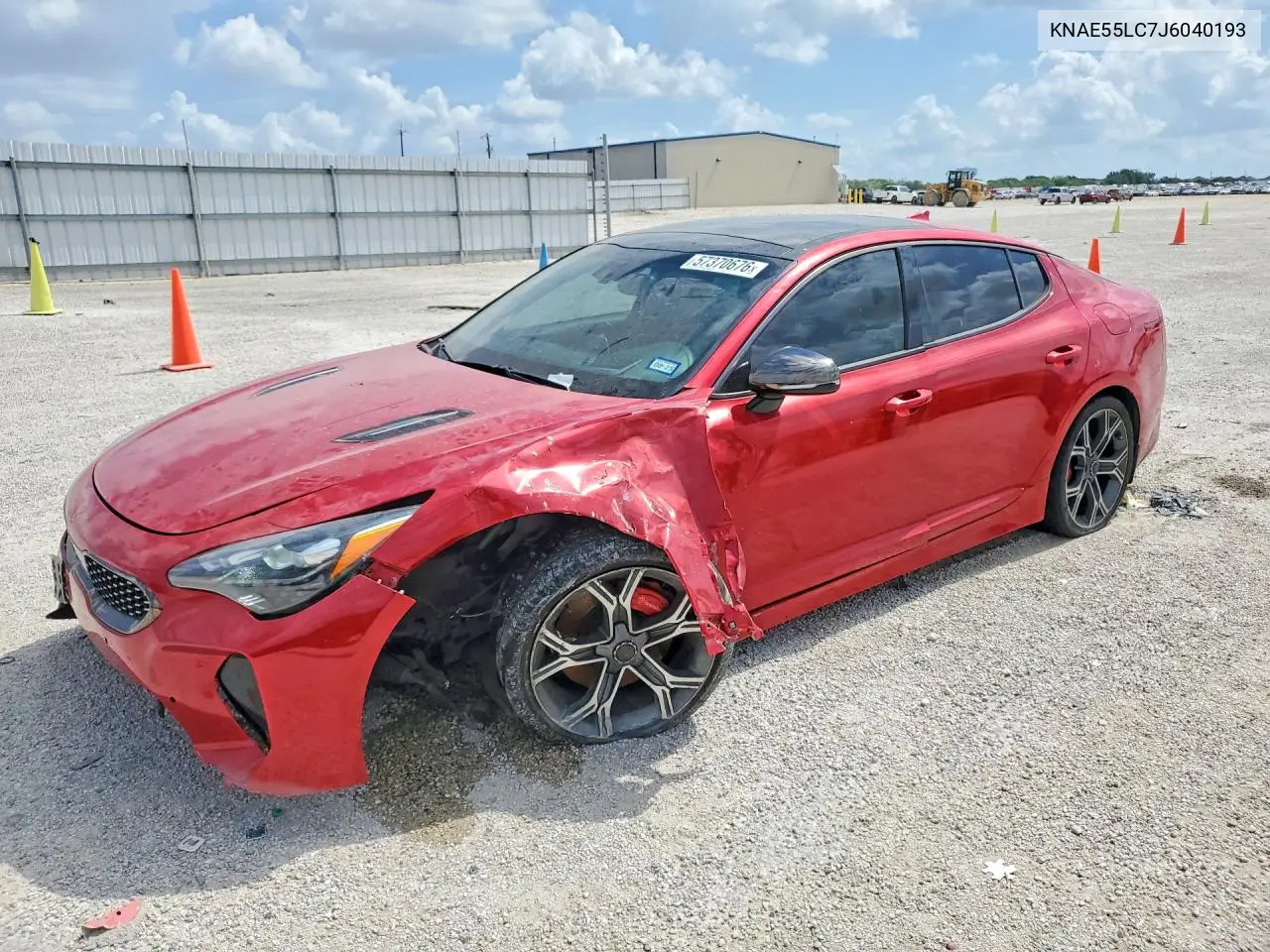 2018 Kia Stinger Gt2 VIN: KNAE55LC7J6040193 Lot: 57370676
