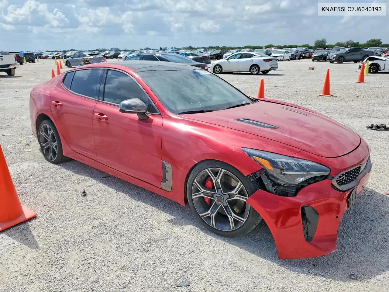 2018 Kia Stinger Gt2 VIN: KNAE55LC7J6040193 Lot: 57370676