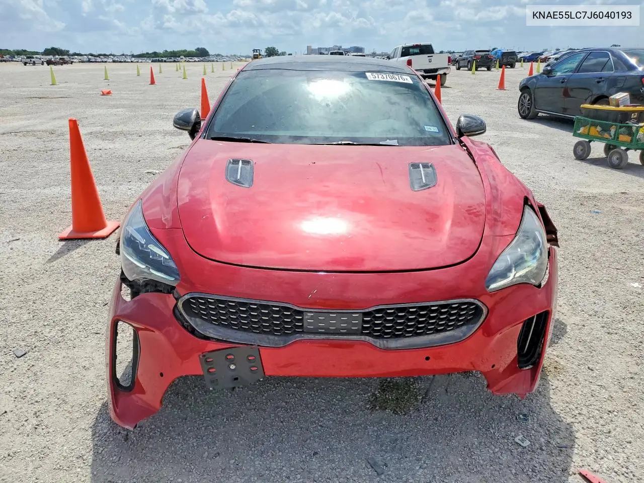2018 Kia Stinger Gt2 VIN: KNAE55LC7J6040193 Lot: 57370676
