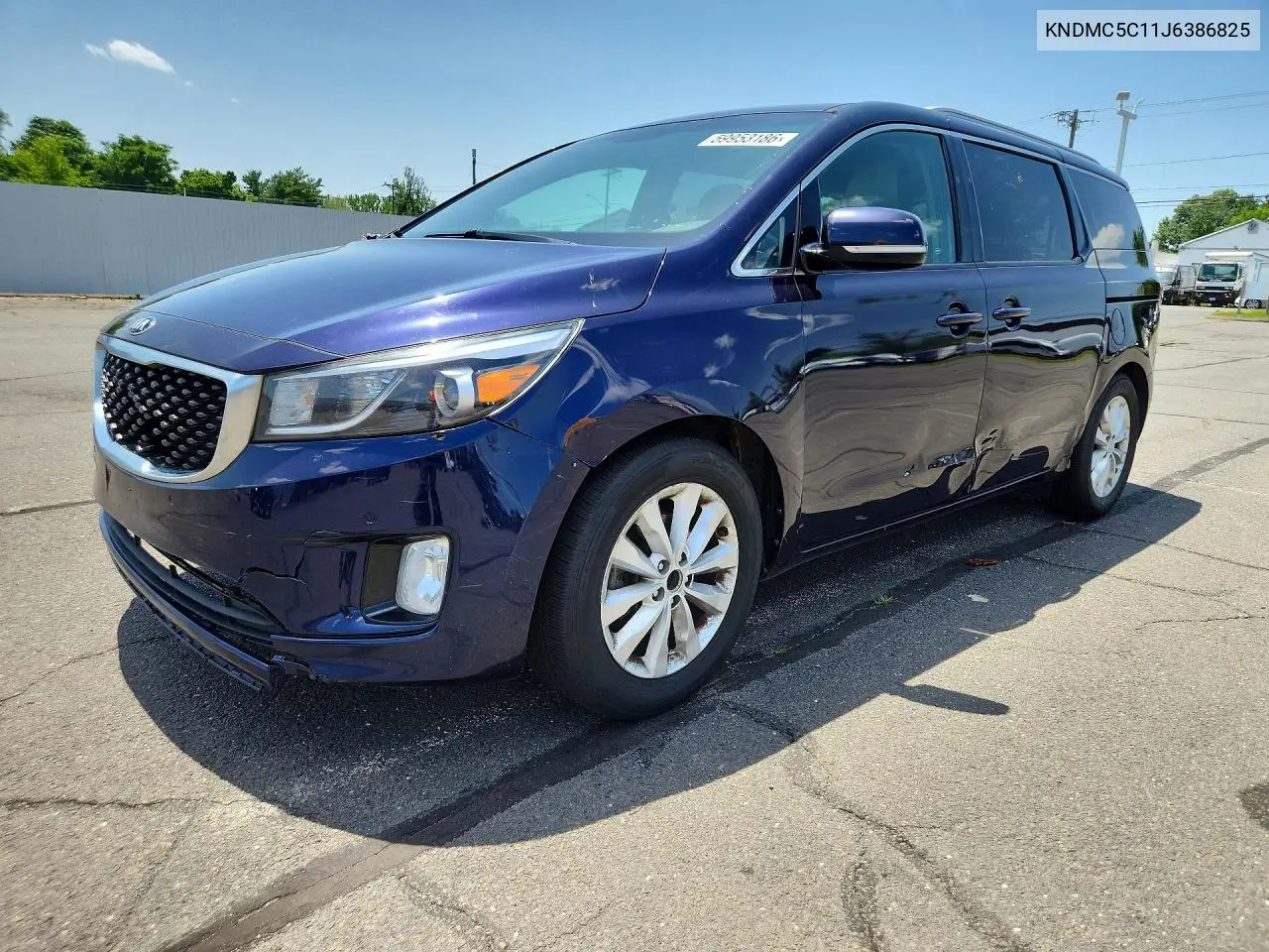 2018 Kia Sedona Ex VIN: KNDMC5C11J6386825 Lot: 59953186