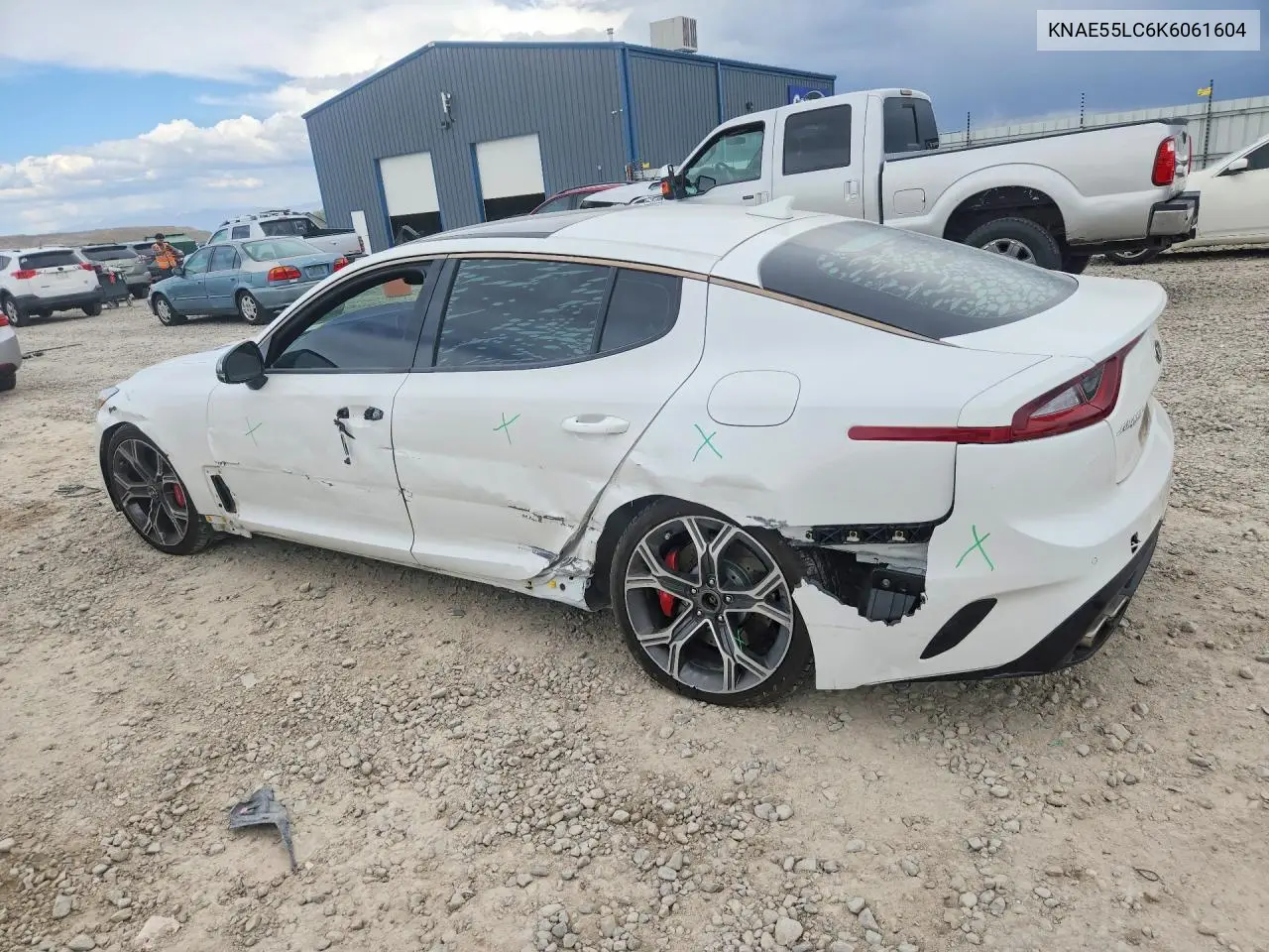 2019 Kia Stinger Gt2 VIN: KNAE55LC6K6061604 Lot: 51853246
