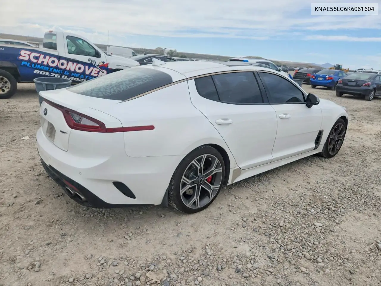 2019 Kia Stinger Gt2 VIN: KNAE55LC6K6061604 Lot: 51853246