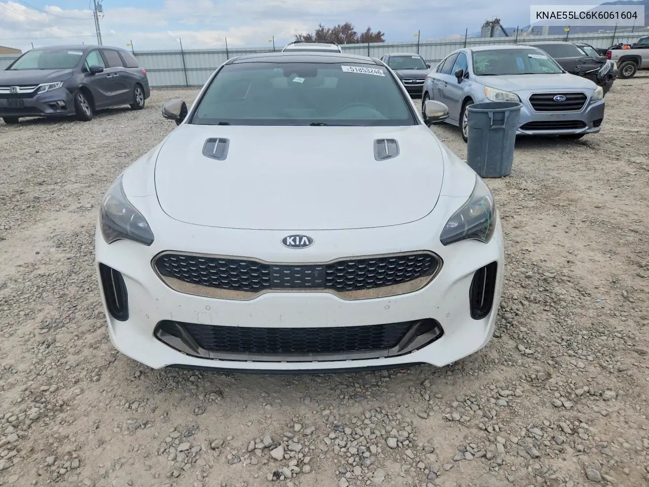 2019 Kia Stinger Gt2 VIN: KNAE55LC6K6061604 Lot: 51853246