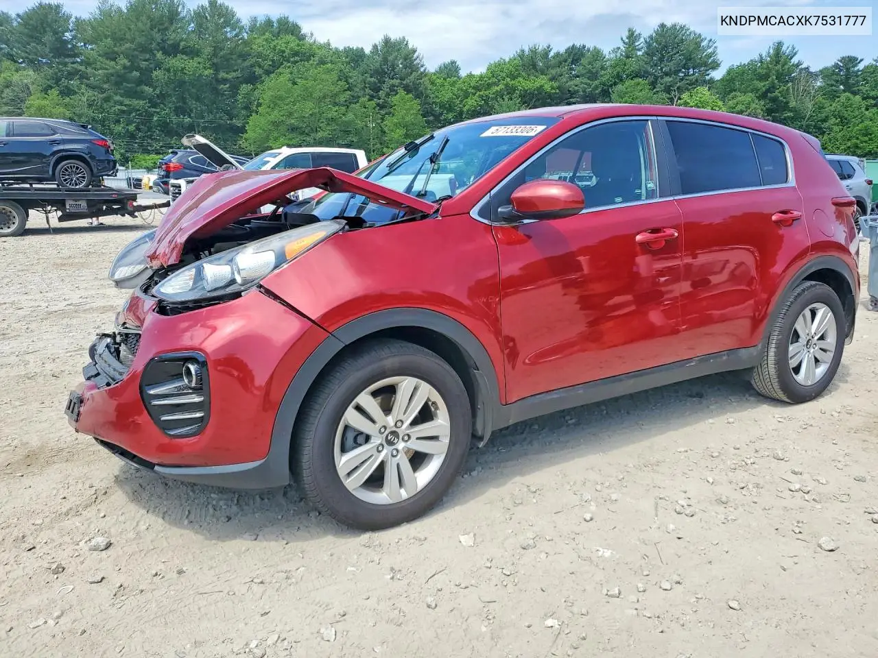 2019 Kia Sportage Lx VIN: KNDPMCACXK7531777 Lot: 57133306