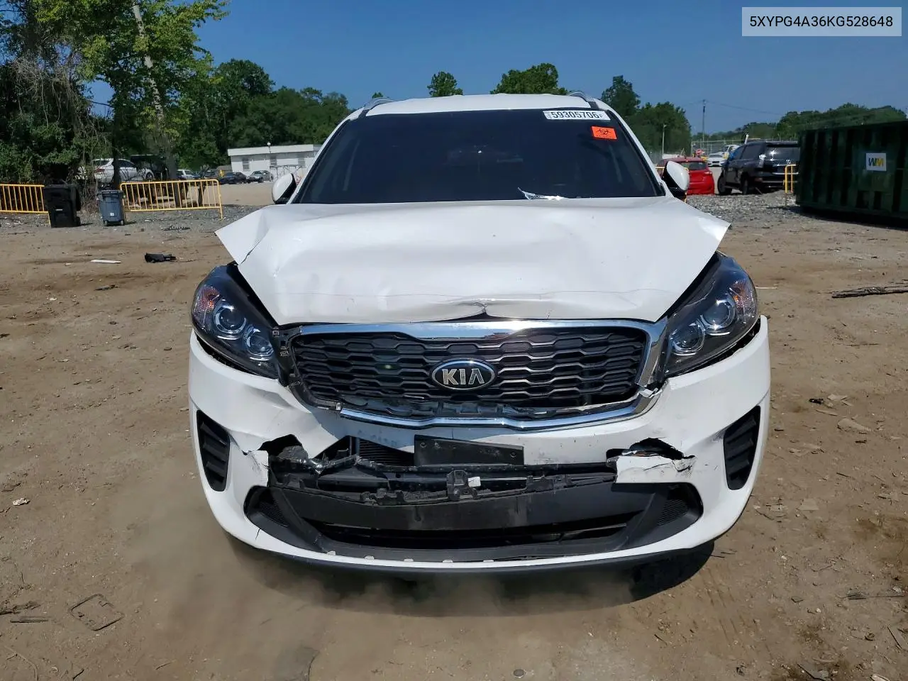 2019 Kia Sorento Lx VIN: 5XYPG4A36KG528648 Lot: 59305706