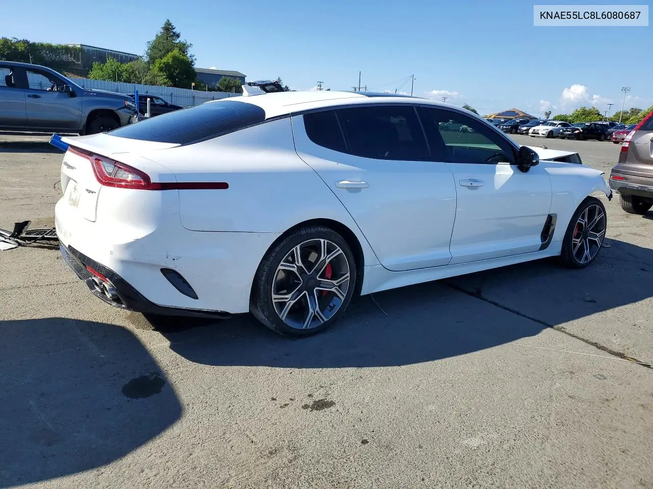 2020 Kia Stinger Gt2 VIN: KNAE55LC8L6080687 Lot: 51832846