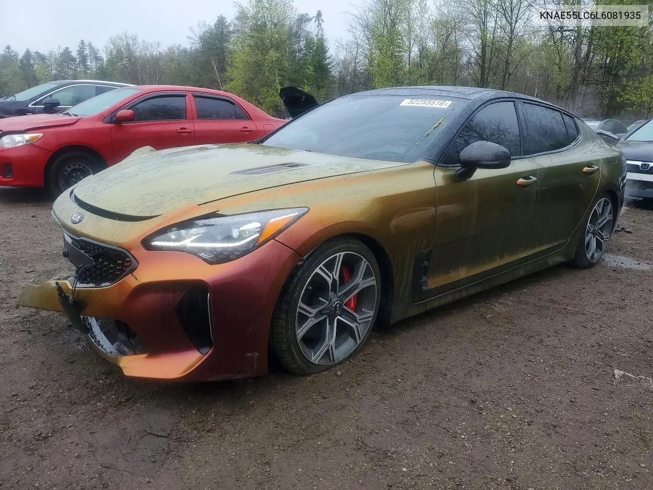 2020 Kia Stinger Gt2 VIN: KNAE55LC6L6081935 Lot: 52255516