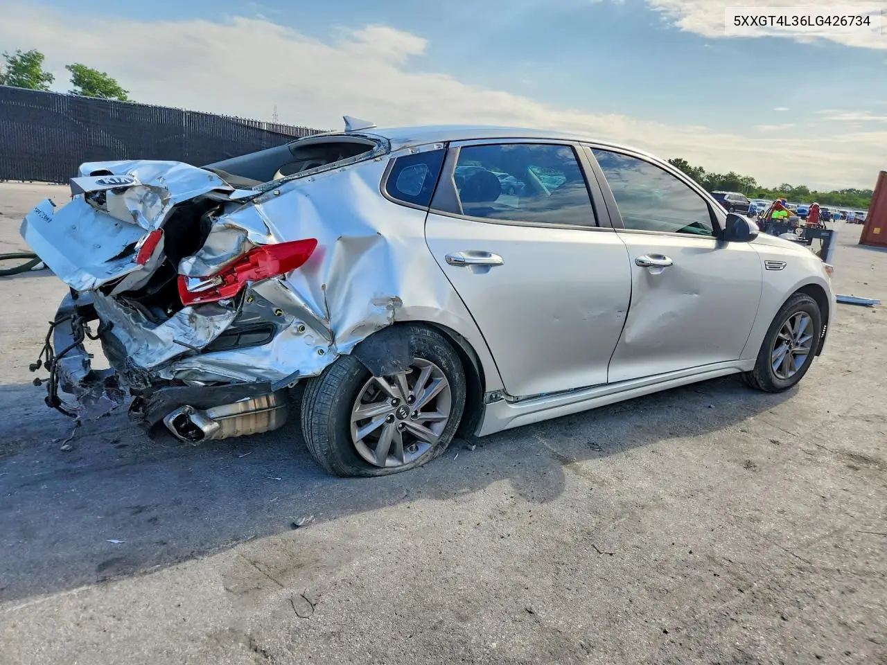 2020 Kia Optima Lx VIN: 5XXGT4L36LG426734 Lot: 57164266