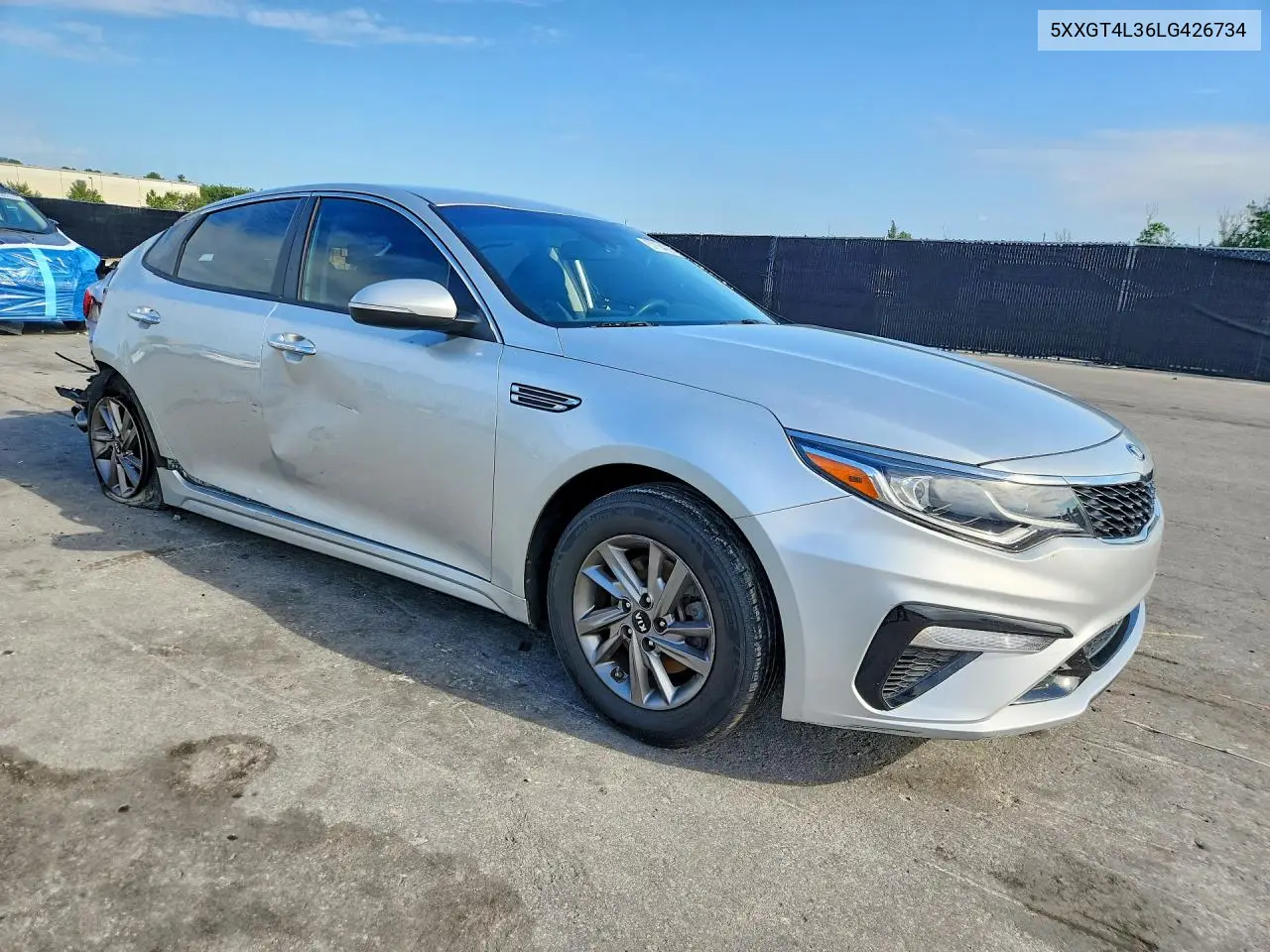 2020 Kia Optima Lx VIN: 5XXGT4L36LG426734 Lot: 57164266