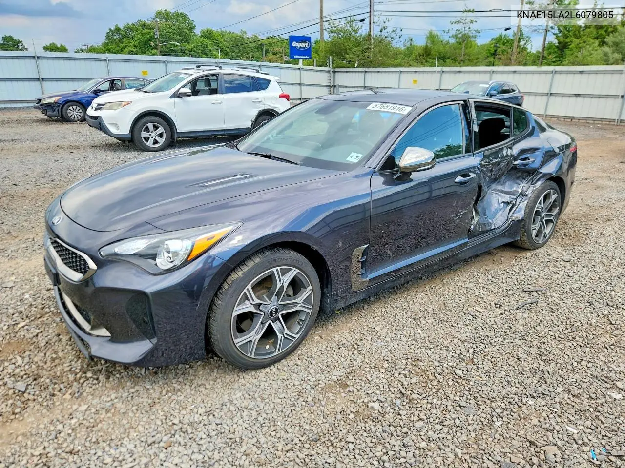 2020 Kia Stinger Gt-Line VIN: KNAE15LA2L6079805 Lot: 57651916