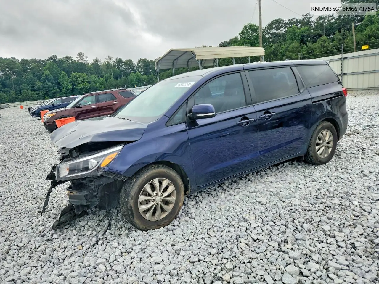 2021 Kia Sedona Lx VIN: KNDMB5C15M6673754 Lot: 58185546