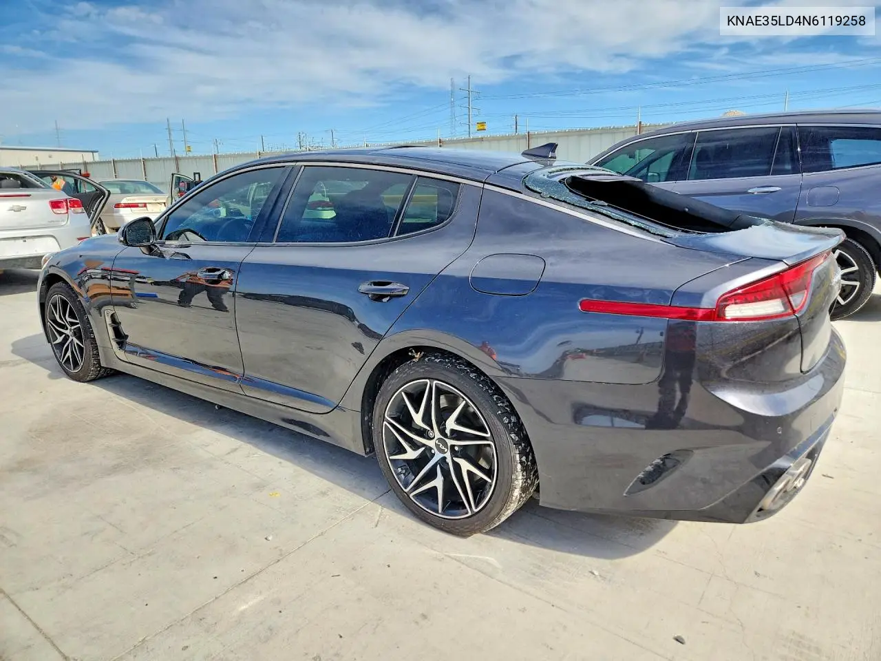 2022 Kia Stinger Gt Line VIN: KNAE35LD4N6119258 Lot: 52725096