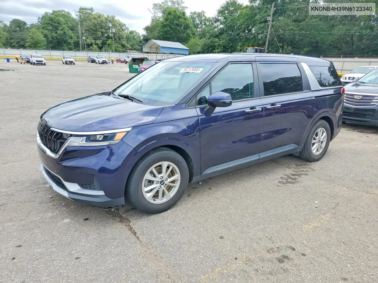 2022 Kia Carnival Lx VIN: KNDNB4H39N6123340 Lot: 55713686