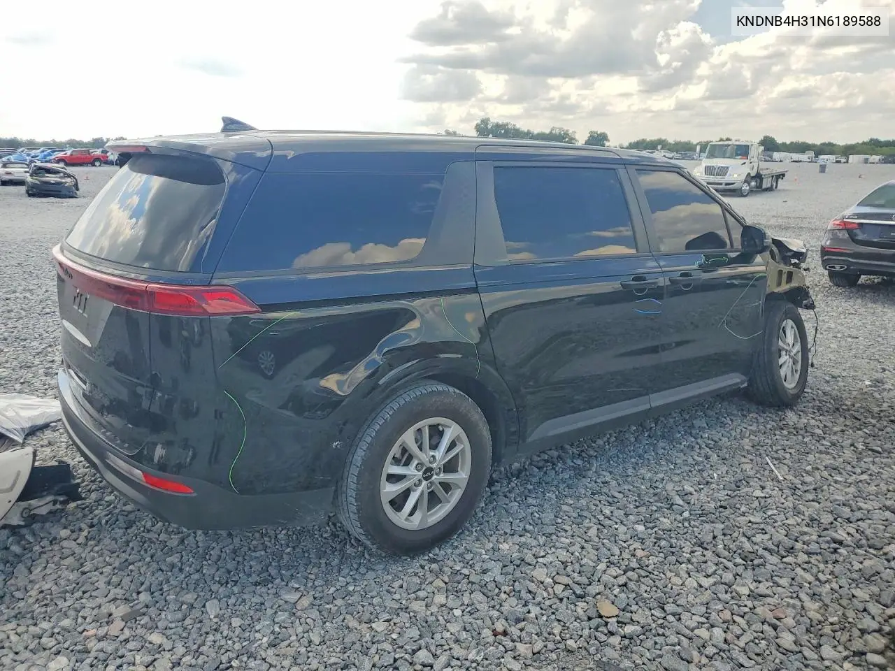 2022 Kia Carnival Lx VIN: KNDNB4H31N6189588 Lot: 55958766