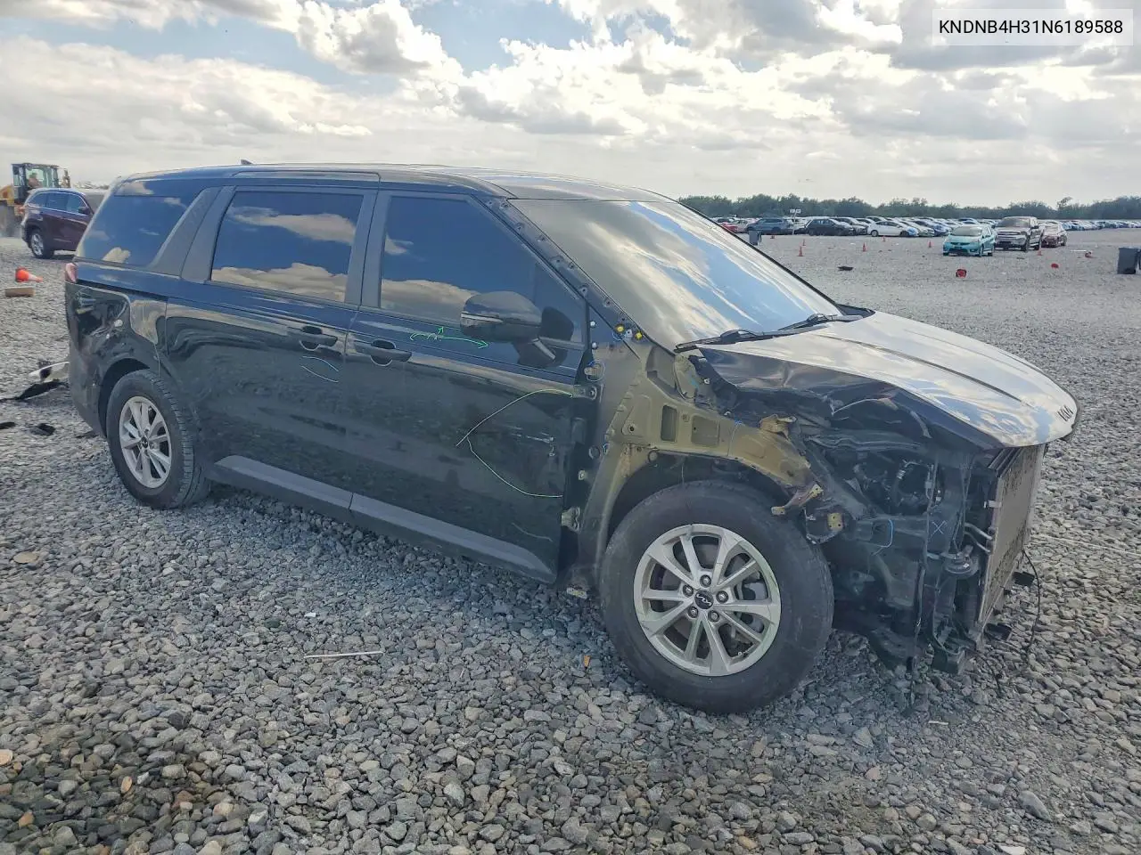 2022 Kia Carnival Lx VIN: KNDNB4H31N6189588 Lot: 55958766