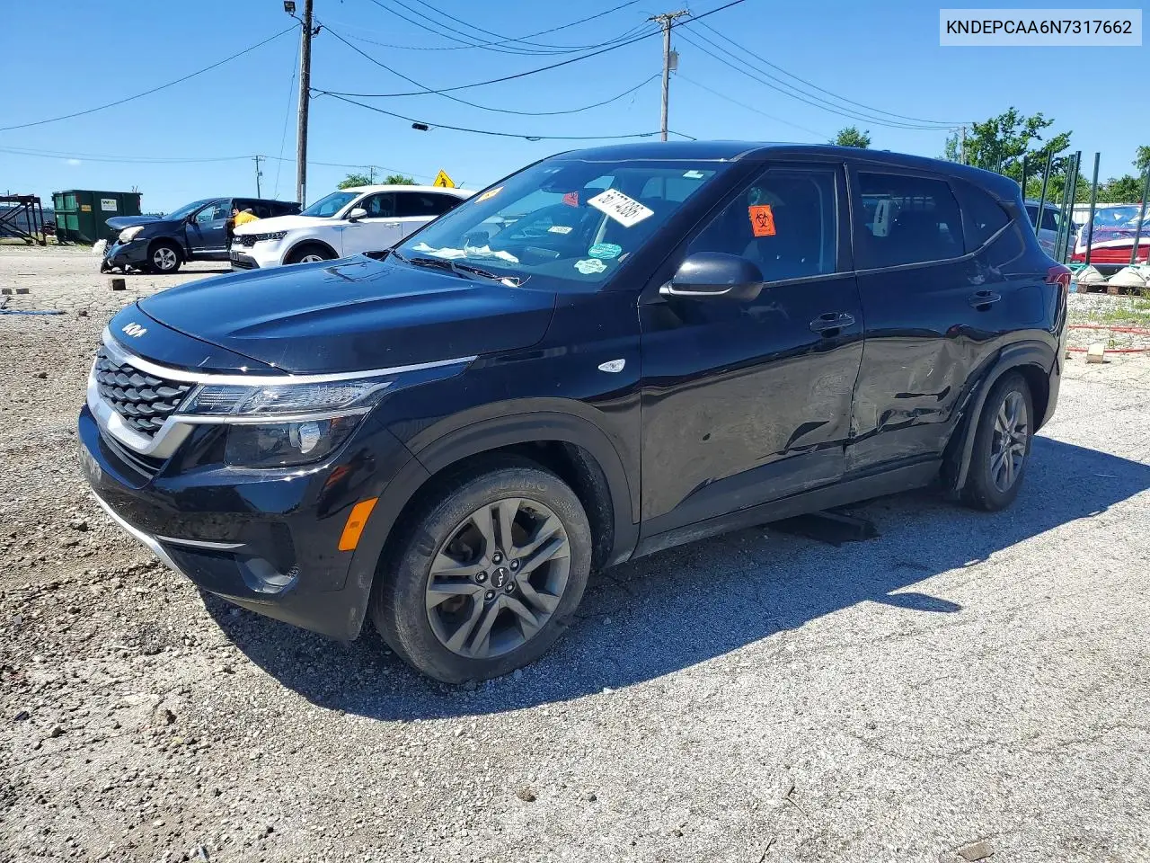 2022 Kia Seltos Lx VIN: KNDEPCAA6N7317662 Lot: 56774386