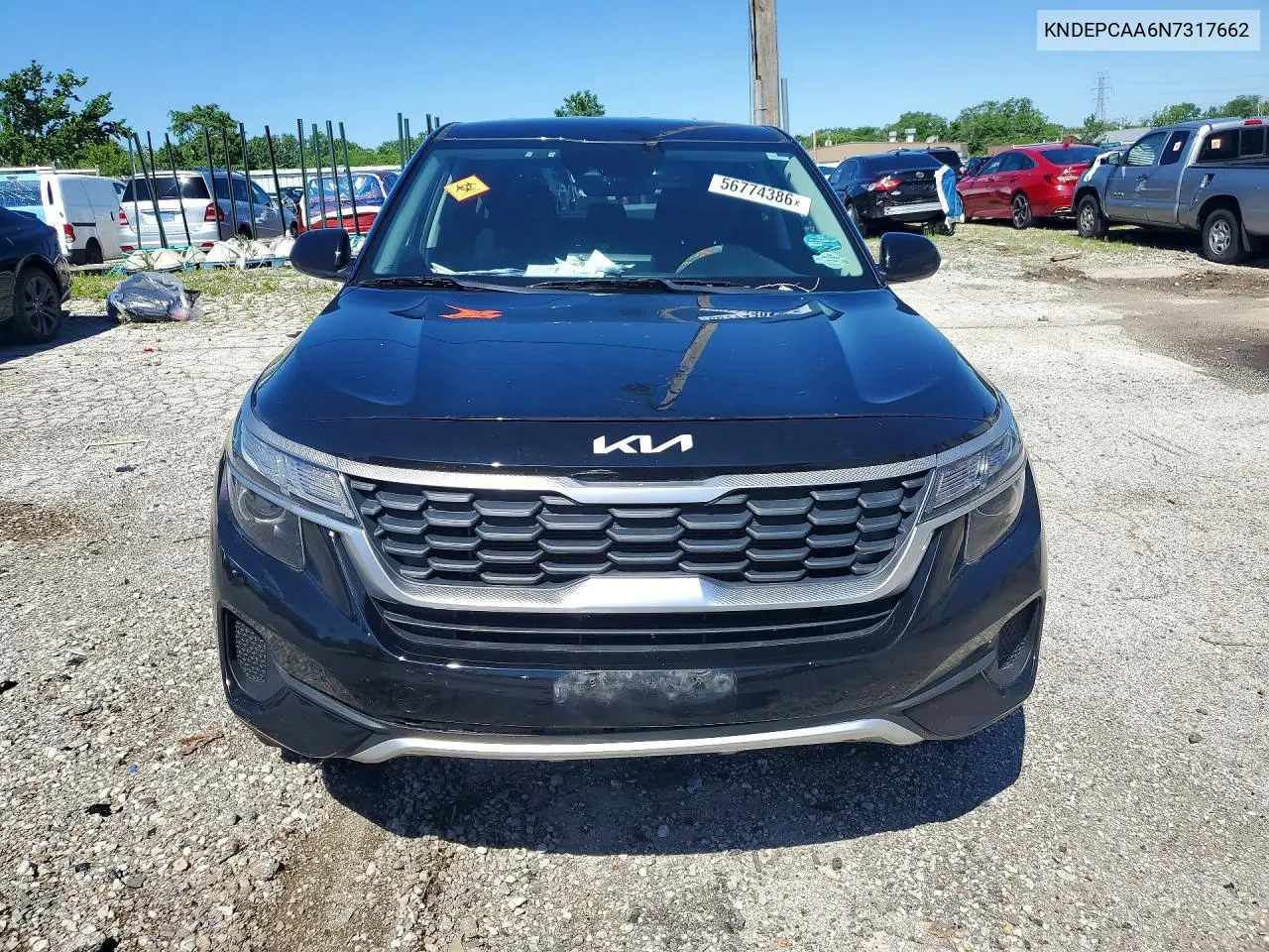 2022 Kia Seltos Lx VIN: KNDEPCAA6N7317662 Lot: 56774386