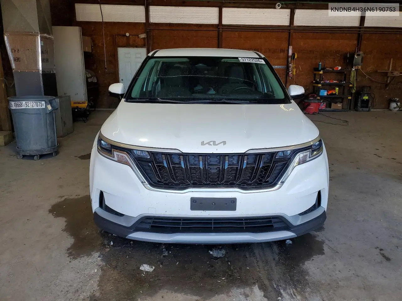 2022 Kia Carnival VIN: KNDNB4H36N6190753 Lot: 57122526