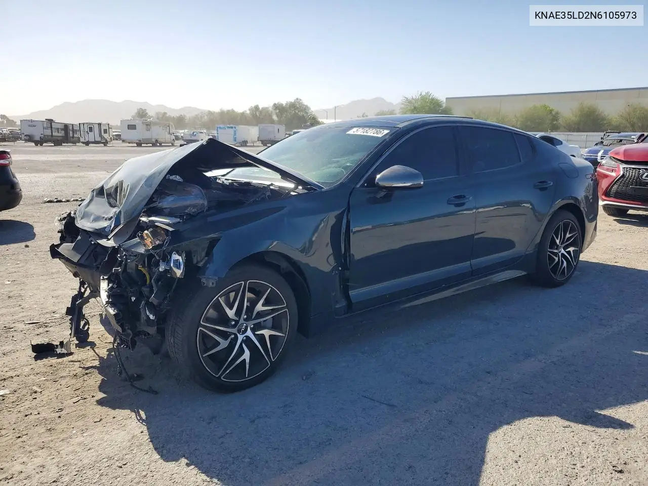 2022 Kia Stinger Gt Line VIN: KNAE35LD2N6105973 Lot: 57182786