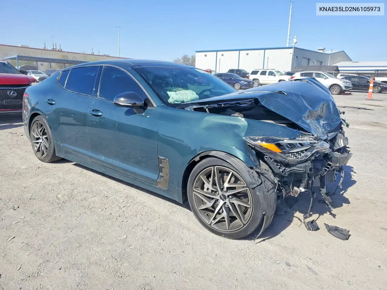 2022 Kia Stinger Gt Line VIN: KNAE35LD2N6105973 Lot: 57182786