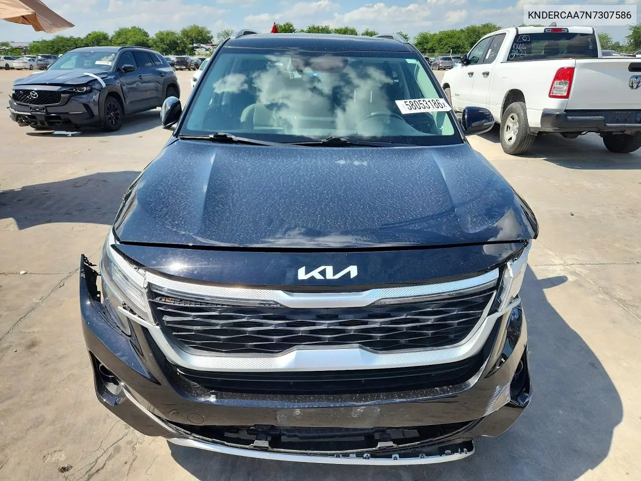 2022 Kia Seltos Ex VIN: KNDERCAA7N7307586 Lot: 58053186
