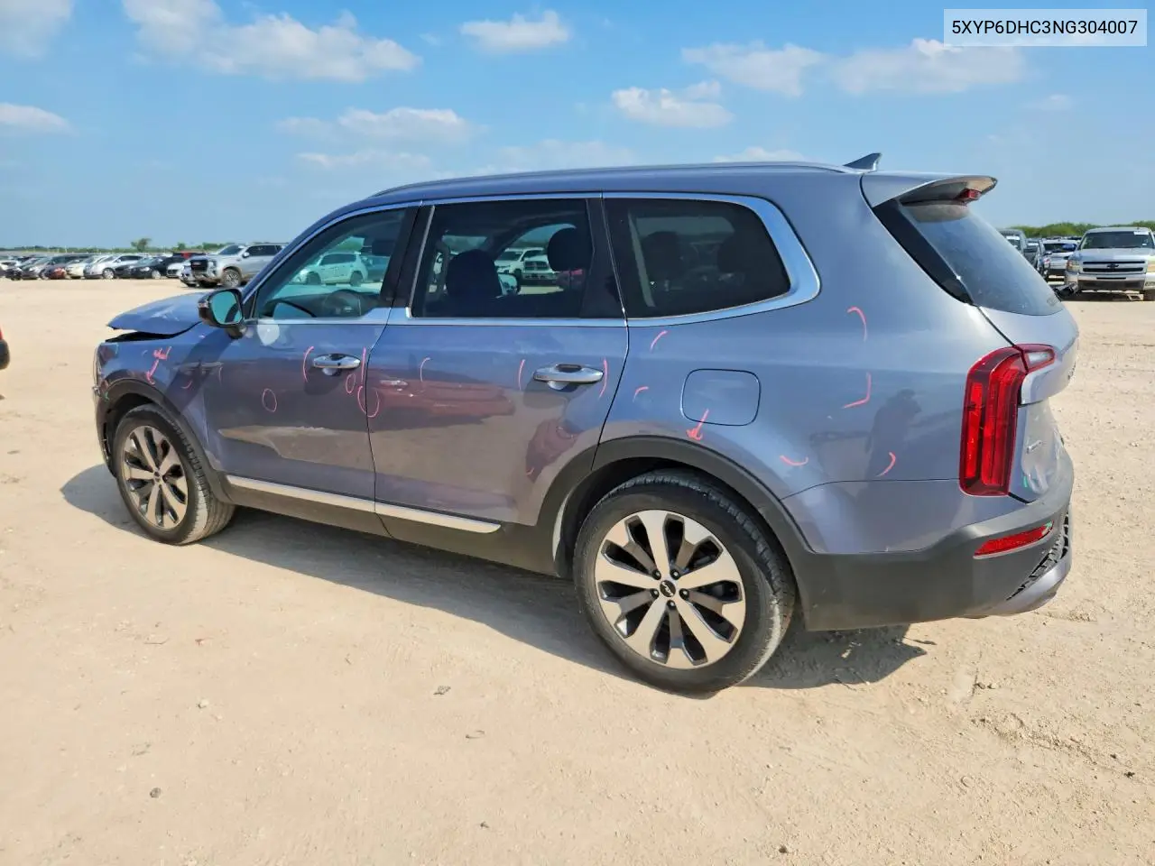 2022 Kia Telluride S VIN: 5XYP6DHC3NG304007 Lot: 58097676