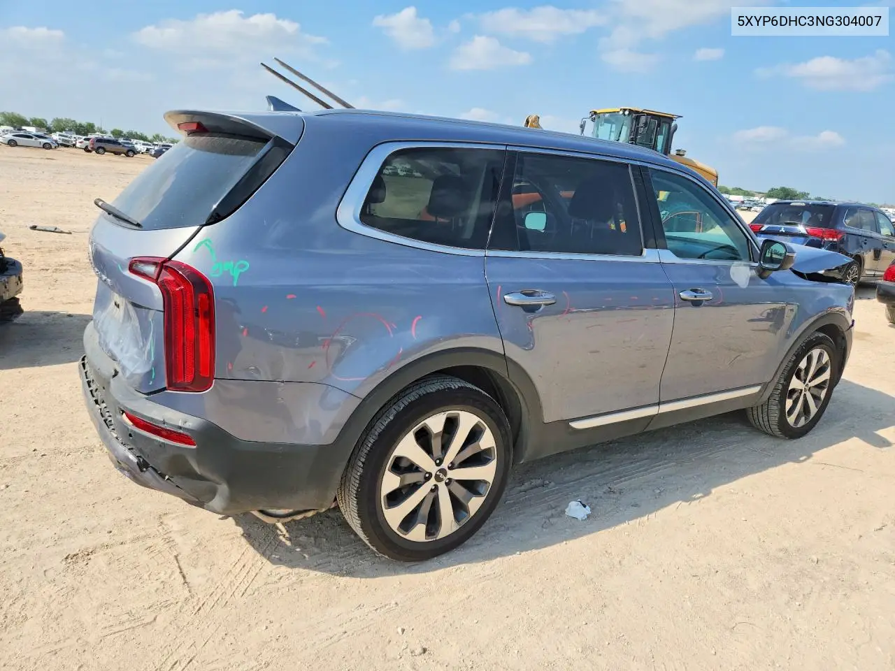 2022 Kia Telluride S VIN: 5XYP6DHC3NG304007 Lot: 58097676