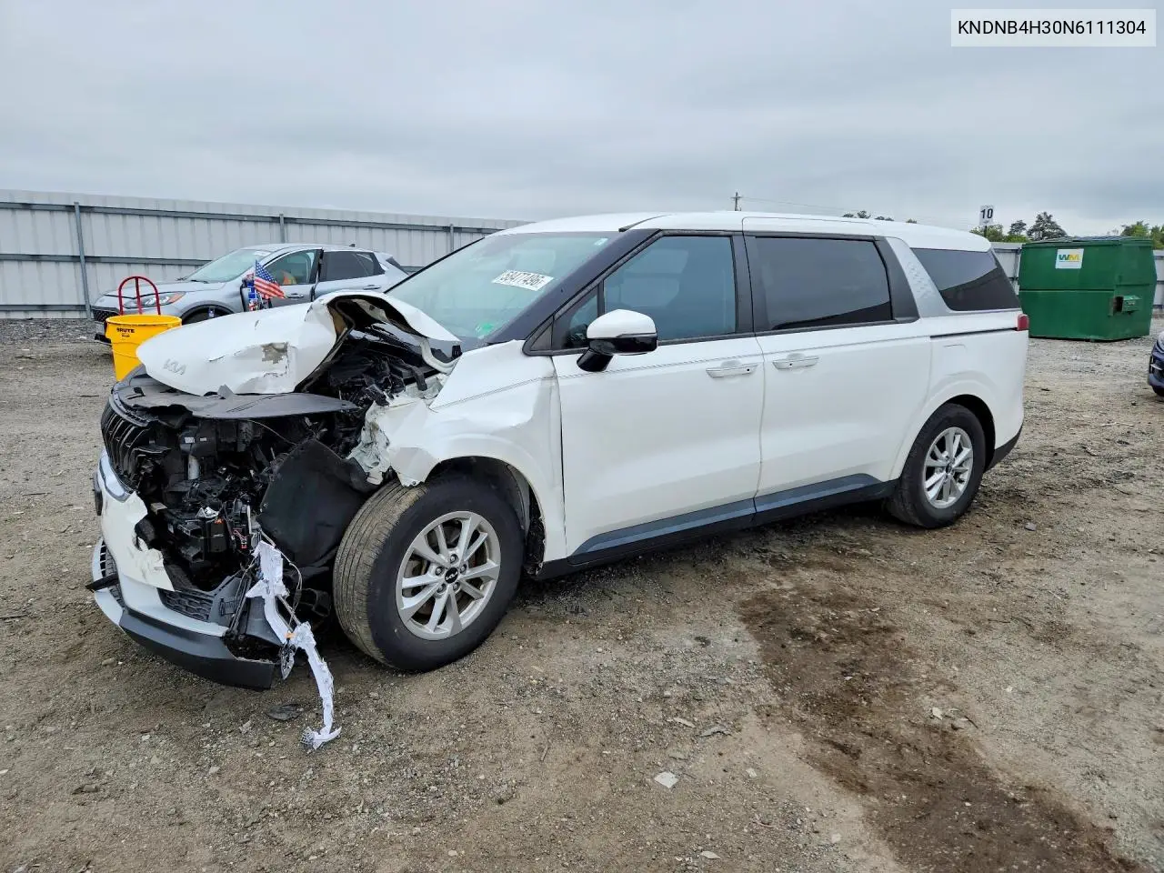 2022 Kia Carnival Lx VIN: KNDNB4H30N6111304 Lot: 58477496