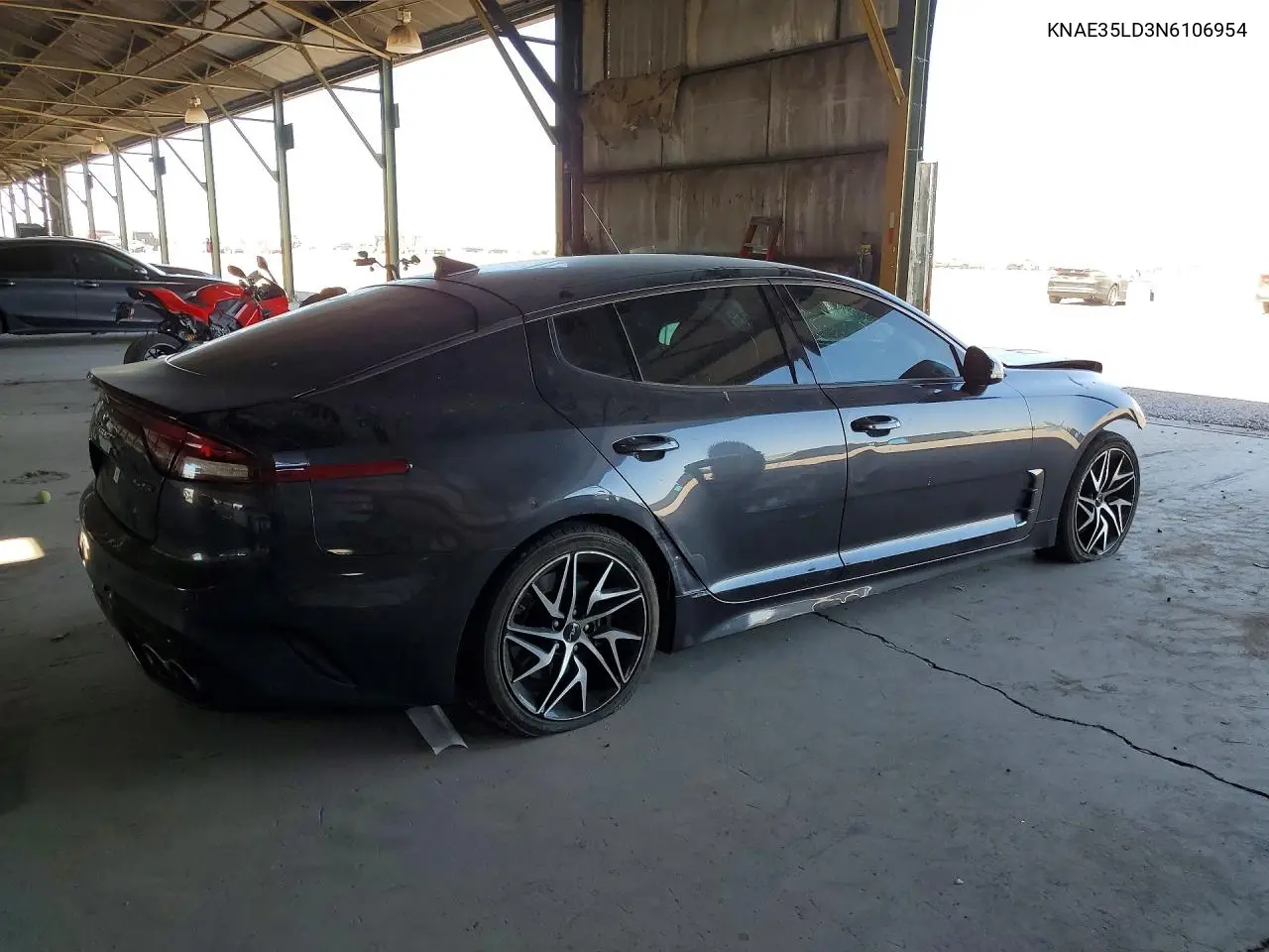 2022 Kia Stinger Gt Line VIN: KNAE35LD3N6106954 Lot: 58627456