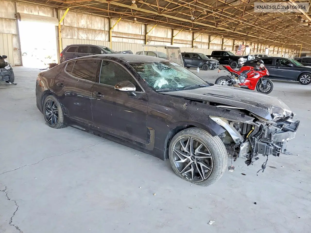 2022 Kia Stinger Gt Line VIN: KNAE35LD3N6106954 Lot: 58627456