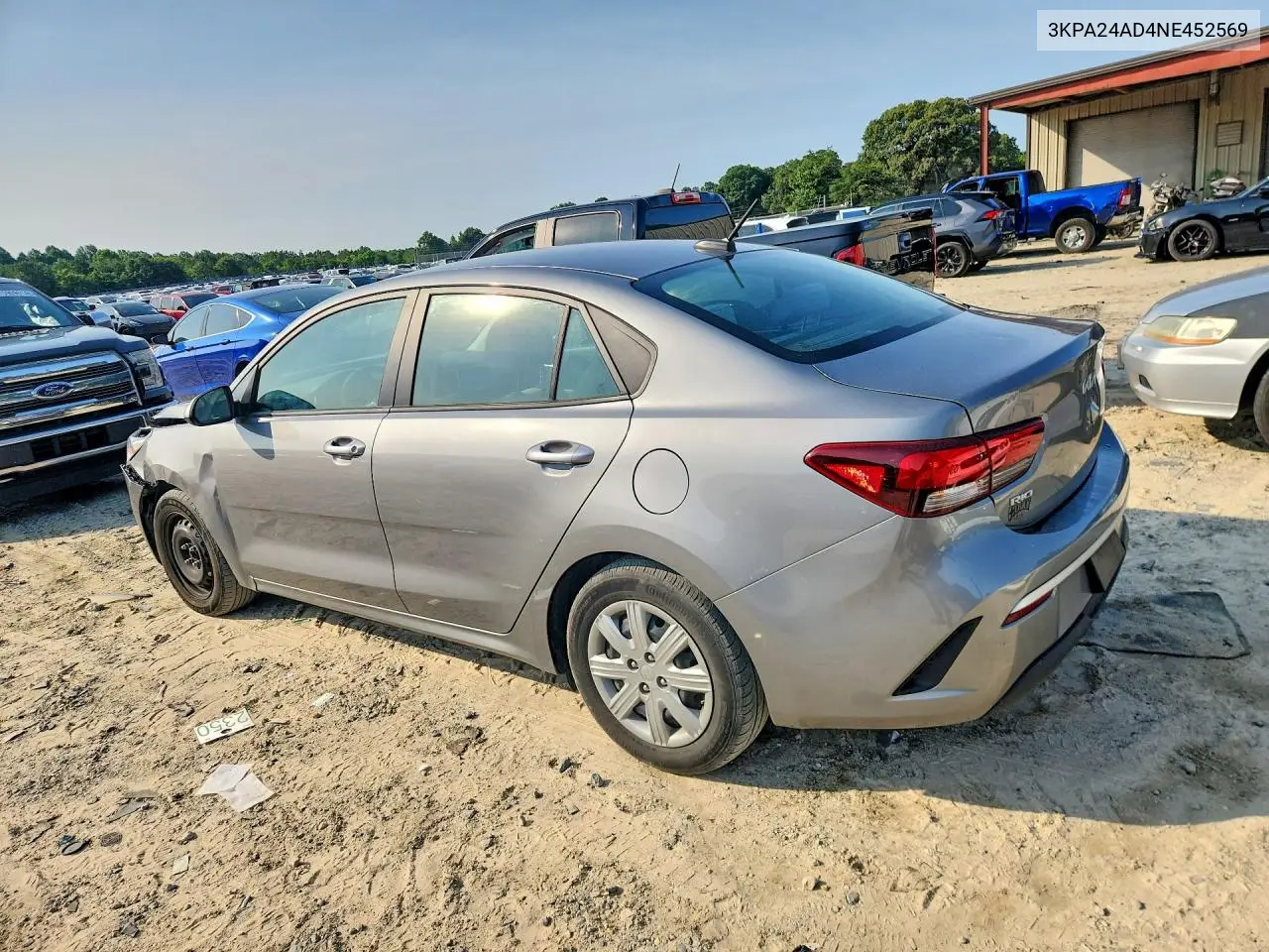 2022 Kia Rio S VIN: 3KPA24AD4NE452569 Lot: 58896056