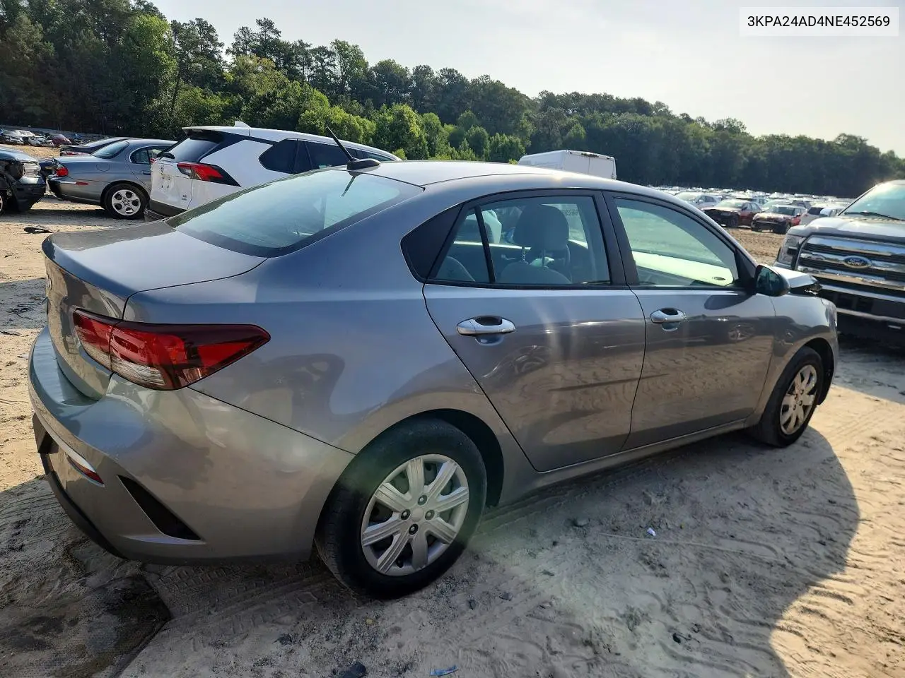 2022 Kia Rio S VIN: 3KPA24AD4NE452569 Lot: 58896056