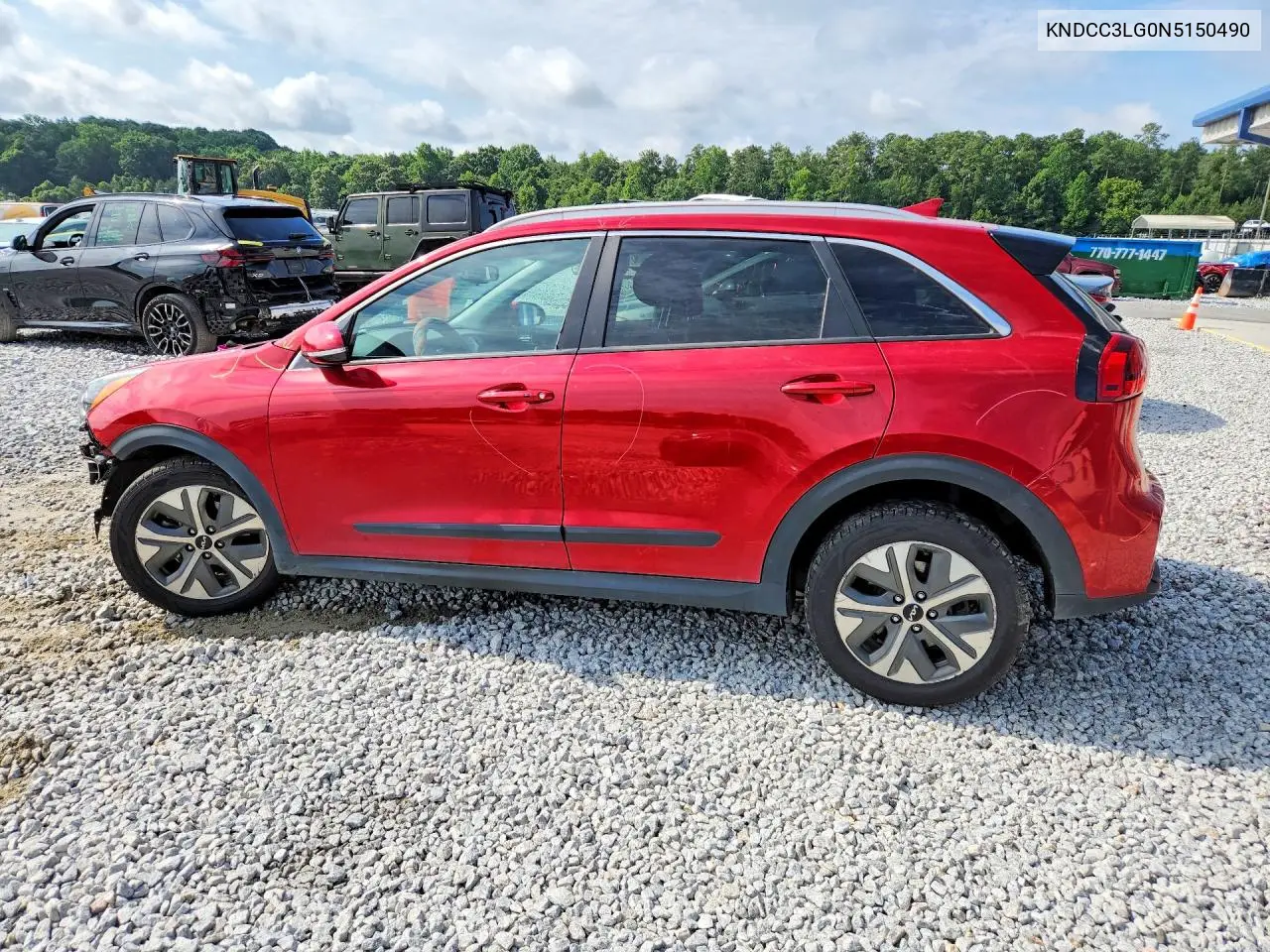 2022 Kia Niro Ev Ex VIN: KNDCC3LG0N5150490 Lot: 59115286