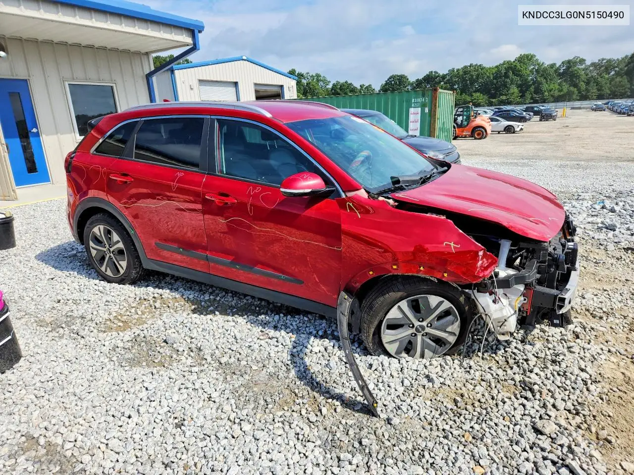 2022 Kia Niro Ev Ex VIN: KNDCC3LG0N5150490 Lot: 59115286