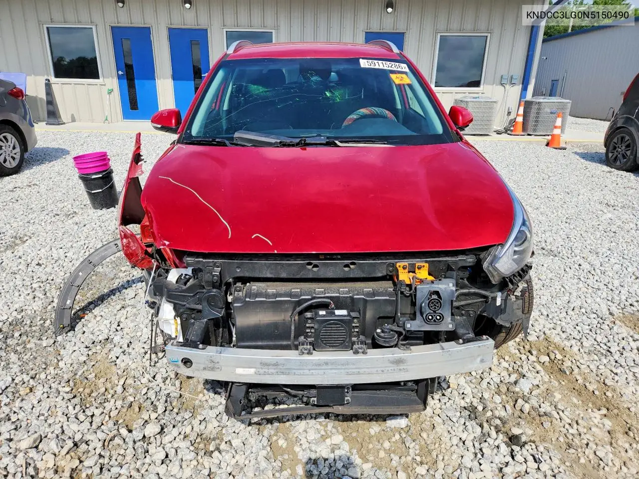 2022 Kia Niro Ev Ex VIN: KNDCC3LG0N5150490 Lot: 59115286