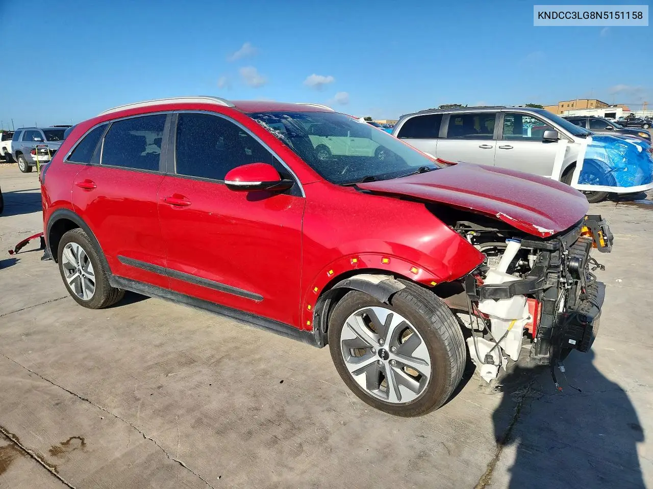 2022 Kia Niro Ev Ex VIN: KNDCC3LG8N5151158 Lot: 59296616