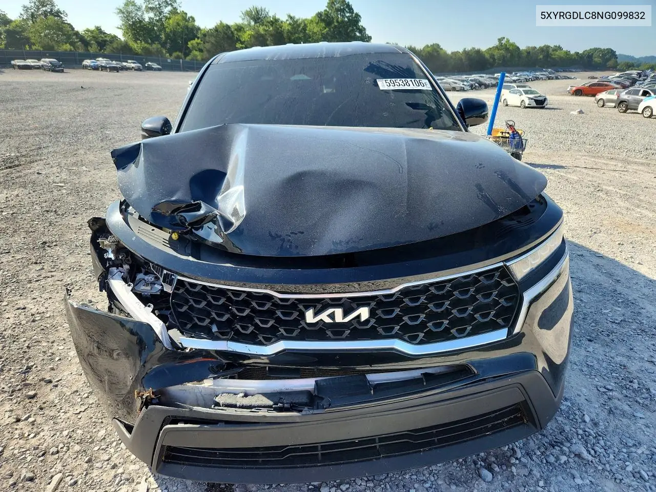 2022 Kia Sorento Lx VIN: 5XYRGDLC8NG099832 Lot: 59538106