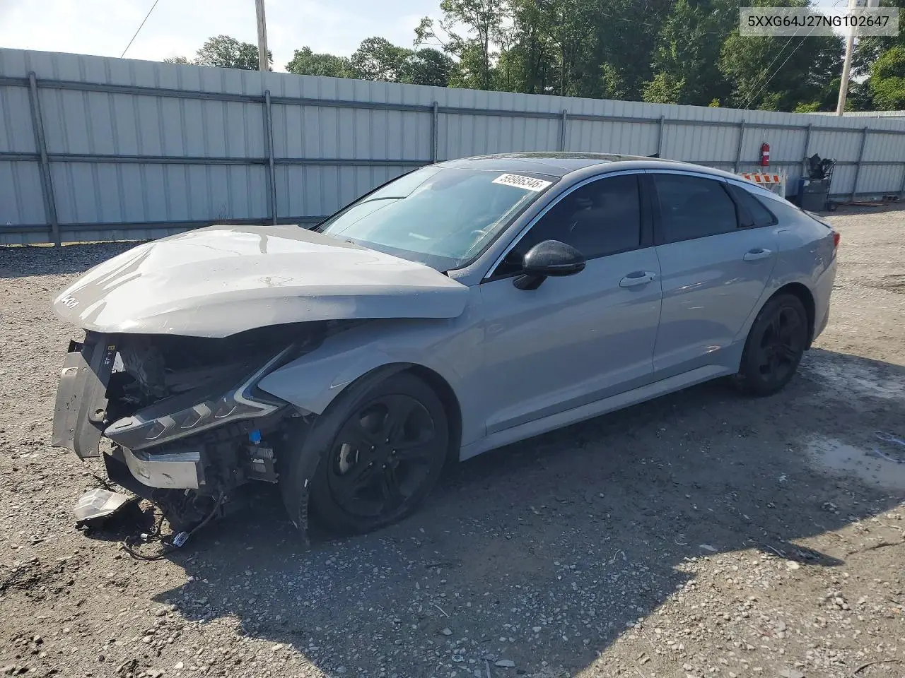 2022 Kia K5 Gt Line VIN: 5XXG64J27NG102647 Lot: 59986346
