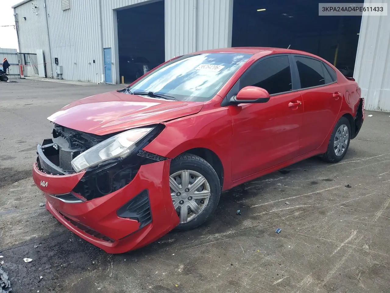 2023 Kia Rio S VIN: 3KPA24AD4PE611433 Lot: 58264206