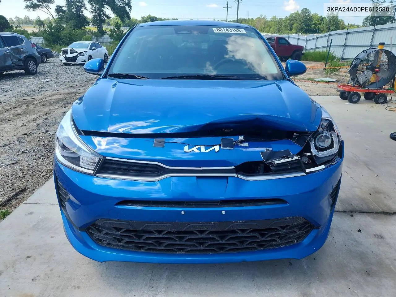 2023 Kia Rio S VIN: 3KPA24AD0PE612580 Lot: 60143186