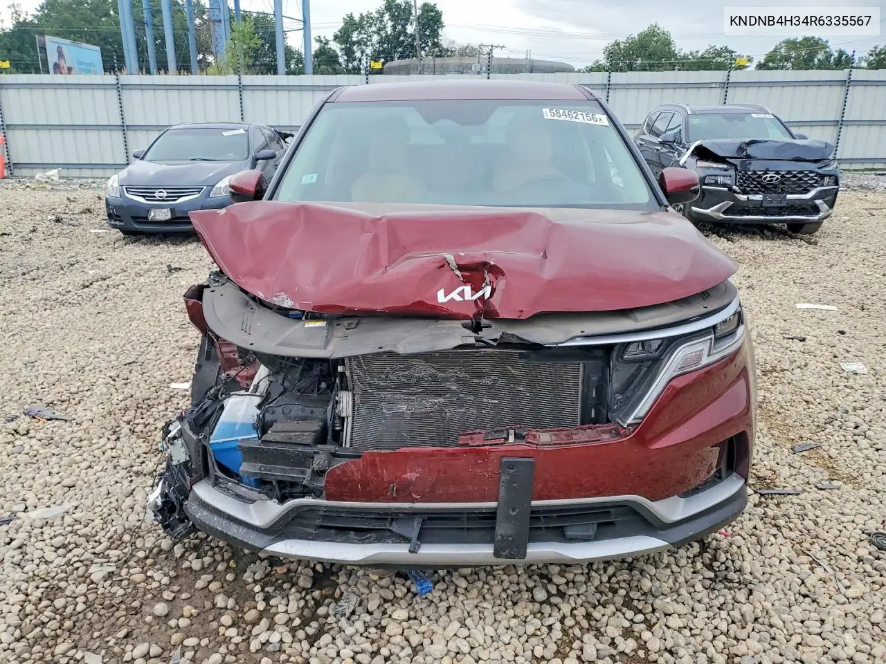 2024 Kia Carnival Lx VIN: KNDNB4H34R6335567 Lot: 58462156